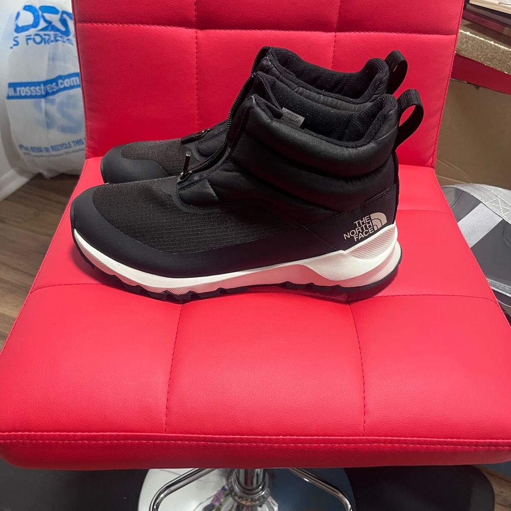 The North Face Black and White Winter Boots